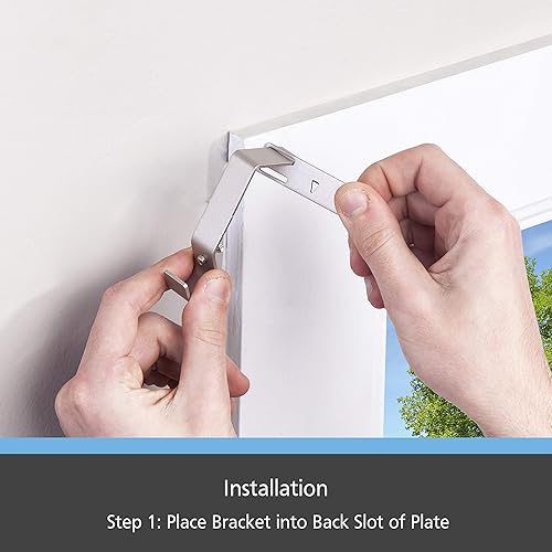 Miniatura 3 de Kenney Soportes de barra de cortina de ajuste rápido de 58 pulgadas sin medida, níquel cepillado, 2 unidades (paquete de 1) y KN71717 Kendall -