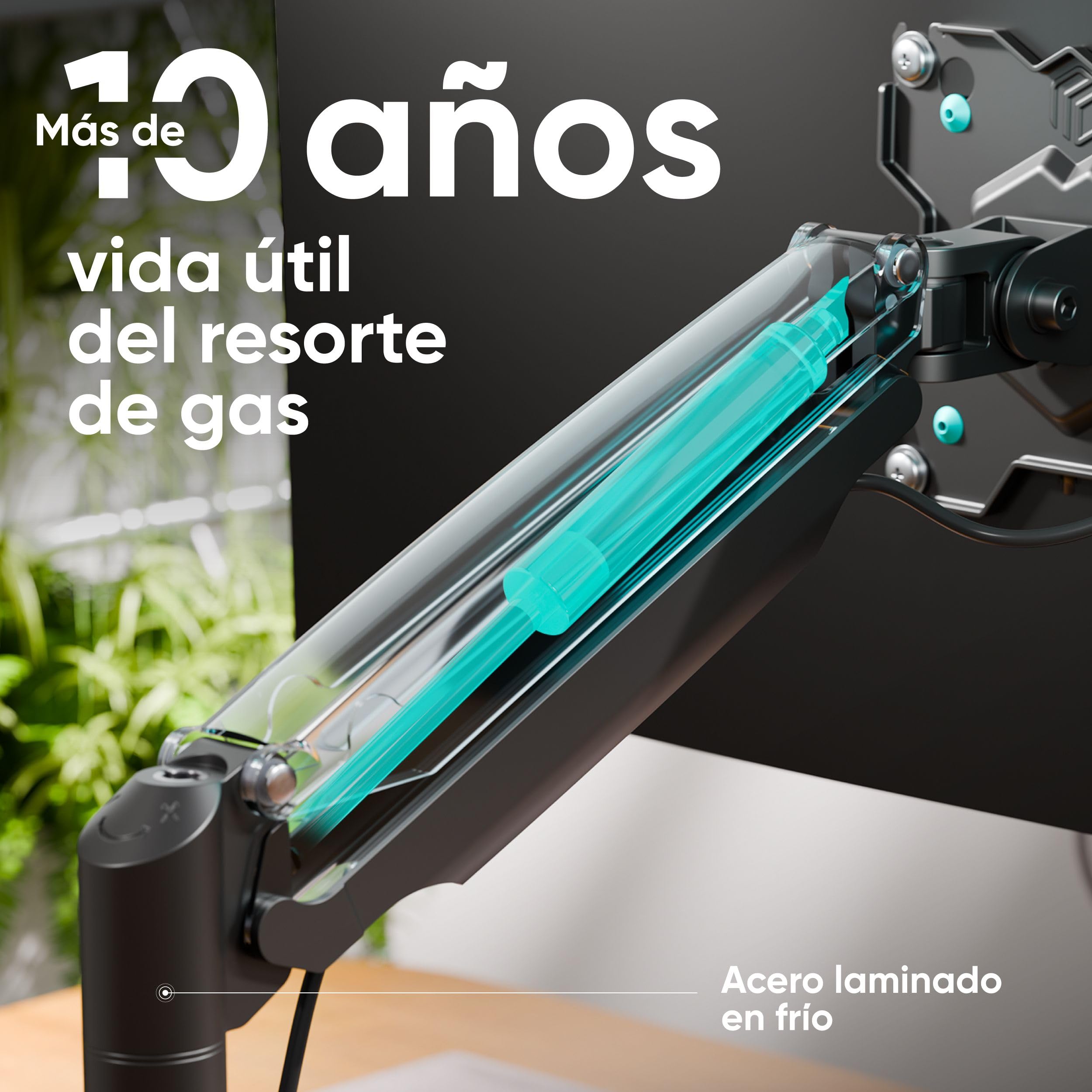 ONKRON Soporte Monitor Doble 13-32 pulgadas, Carga Total hasta 18 kg, VESA 75x75-100x100, Brazo Monitor Doble Articulado, Ajustable, Giratorio e Inclinable, Soporte 2 Monitores Escritorio Negro G200-B