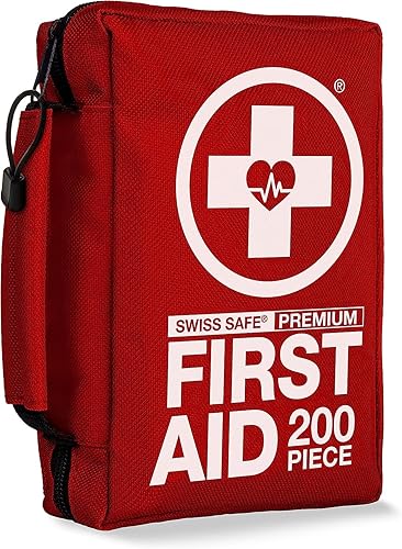 Miniatura 9 de Swiss Safe Kit de primeros auxilios de supervivencia Poich, ligero y compacto con cremalleras dobles, paquete de 5 unidades de 64 unidades
