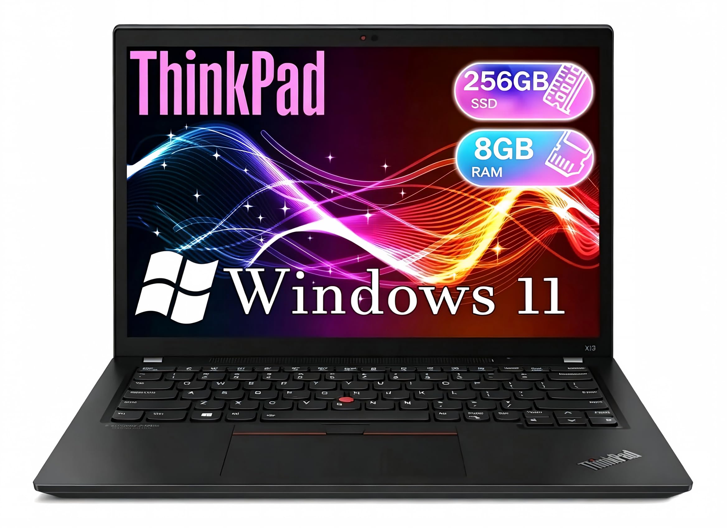 Lenovo Thinkpad X13 Business Laptop i7-10th 8GB 256GB W11 Pro (Renewed)