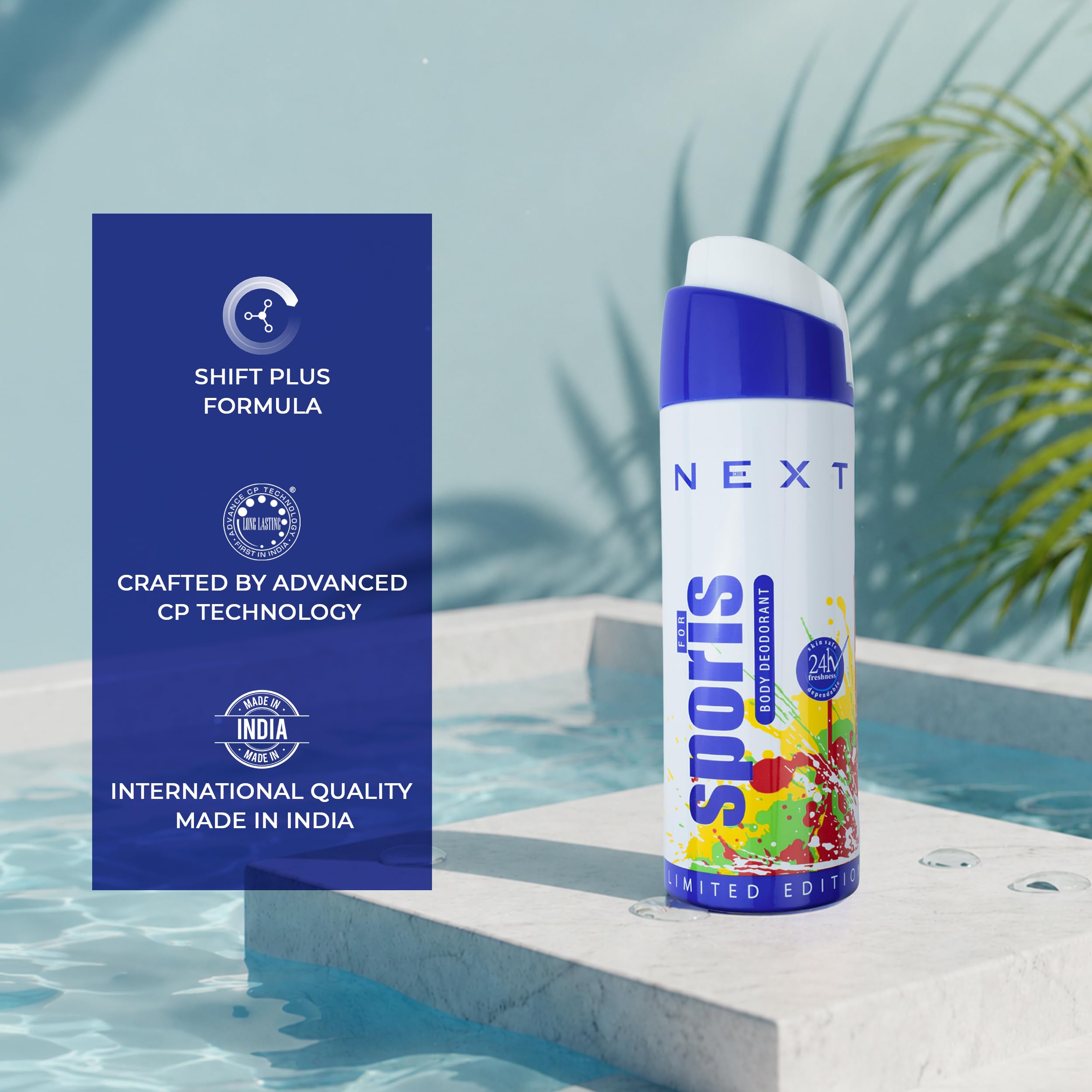 Next Care Sports Deo Body Spray 200ml | Daily Use Deodorant for Men & Women | Odor Control | Fresh Citrus Woody Fragrance 4