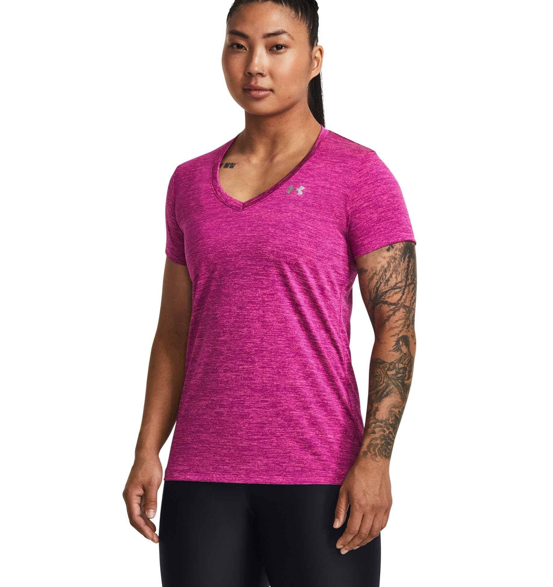 Under Armour Women's UA Tech™ Twist V-Neck Short Sleeve Tech SSV- Twist Mujer (Pack de 1) — view 40