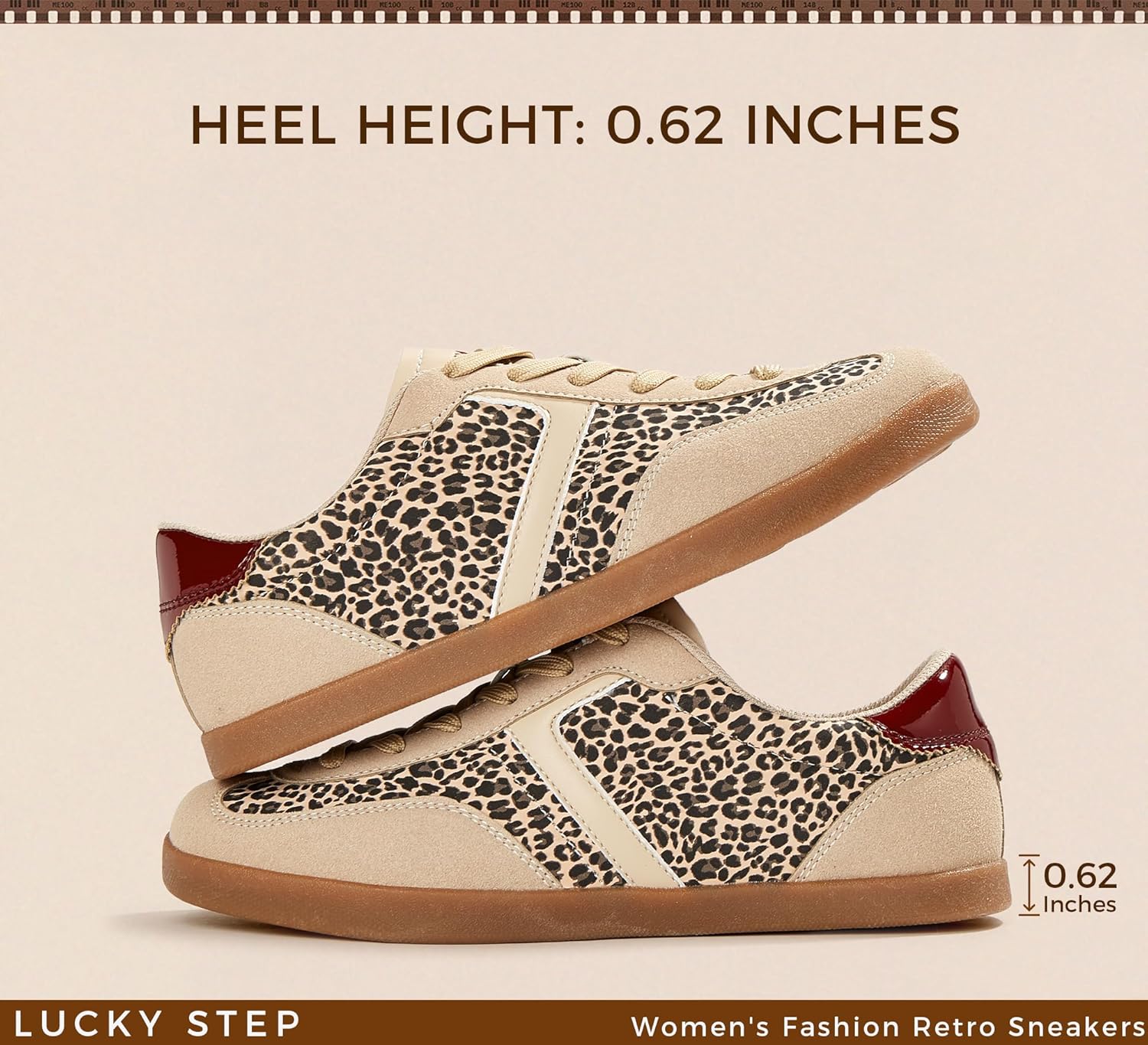 LUCKY STEP Women's Fashion Retro Sneakers Casual Trendy Walking Shoes Non Slip Comfortable Classic Running Sneaker - Image 6