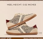 LUCKY STEP Women's Fashion Retro Sneakers Casual Trendy Walking Shoes Non Slip Comfortable Classic Running Sneaker
