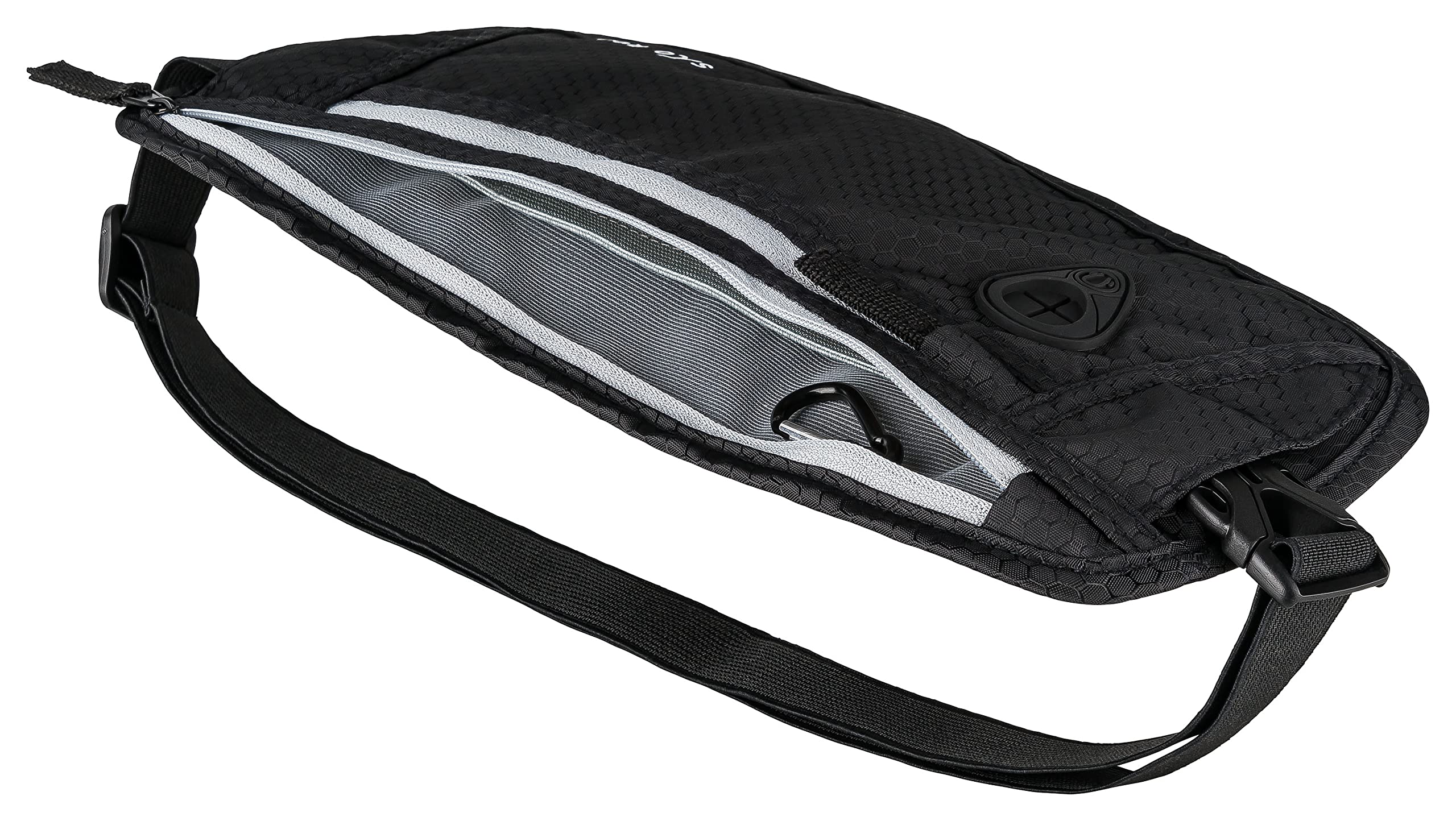 SAO ROQUE ® Bauchtasche Damen Herren, Reisepasshülle Gürteltasche Reise Gadgets mit RFID Blocker, Hüfttasche stylisch, Geldgürtel flach (Schwarz)
