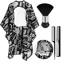 Vista 1 de FEBSNOW Capa de peluquería profesional con cepillo para el cuello, capa de corte de pelo grande con ventana transparente, impermeable, capa de salón