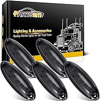 Vista 1 de Partsam 5 piezas de lente ahumada amarilla 6 LED Top Cab Marker techo luces de funcionamiento reemplazo de montaje para Freightliner Cascadia Heavy