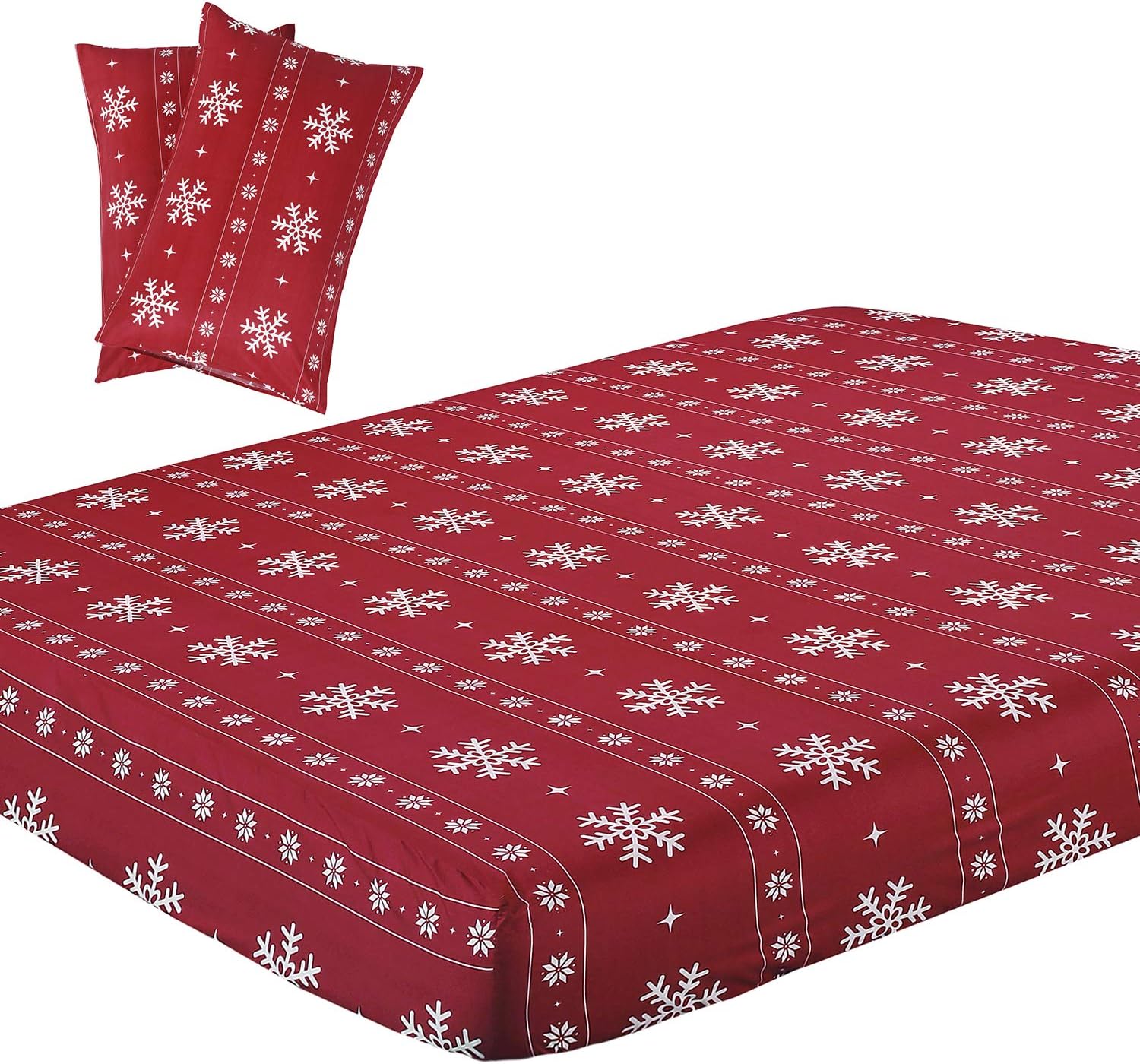 YEPINS Microfiber Fitted Sheet with Deep Pockets(No Top Sheet)