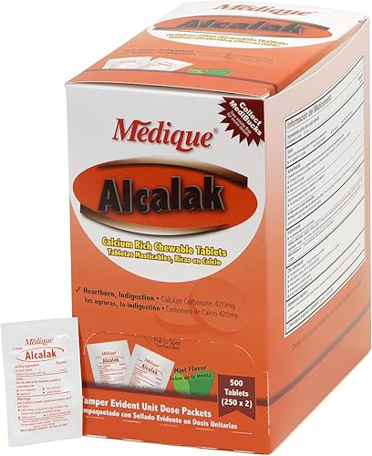 Miniatura 6 de Medique Productos 10169 Alcalak Antiácidos Masticables, Blanco, Tabletas, 6 Unidades (Paquete de 6)
