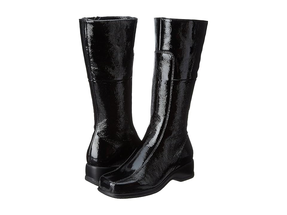 

La Canadienne Blanche (Black Crinkle Patent) Women's Zip Boots