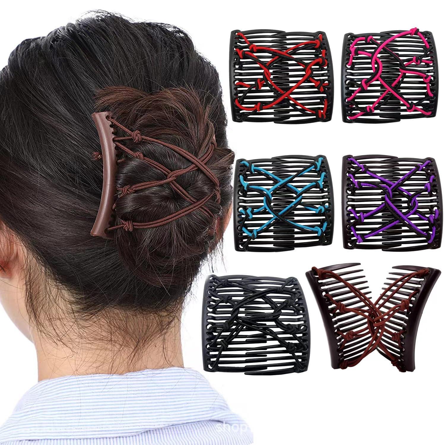 Lot De 6 Pinces à Cheveux Magiques Mycoif - Extensible, Papillon - NEUF