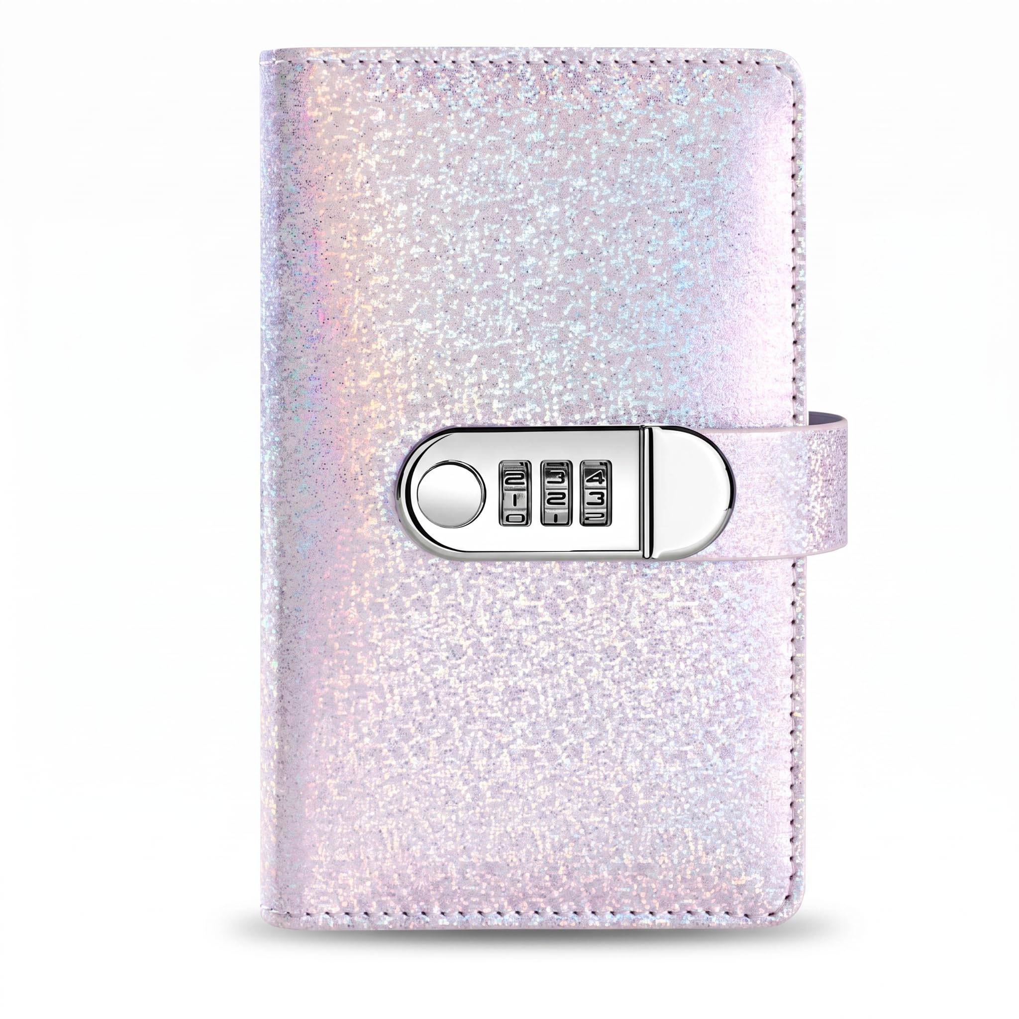 CavspkArt 100 Envelopes Saving Challenge Book with Combination Lock, Cash Stuffing Binder, Money Saver Wallet, PU Leather Budget Planner for Cash, Home, Office, Travel, Gift