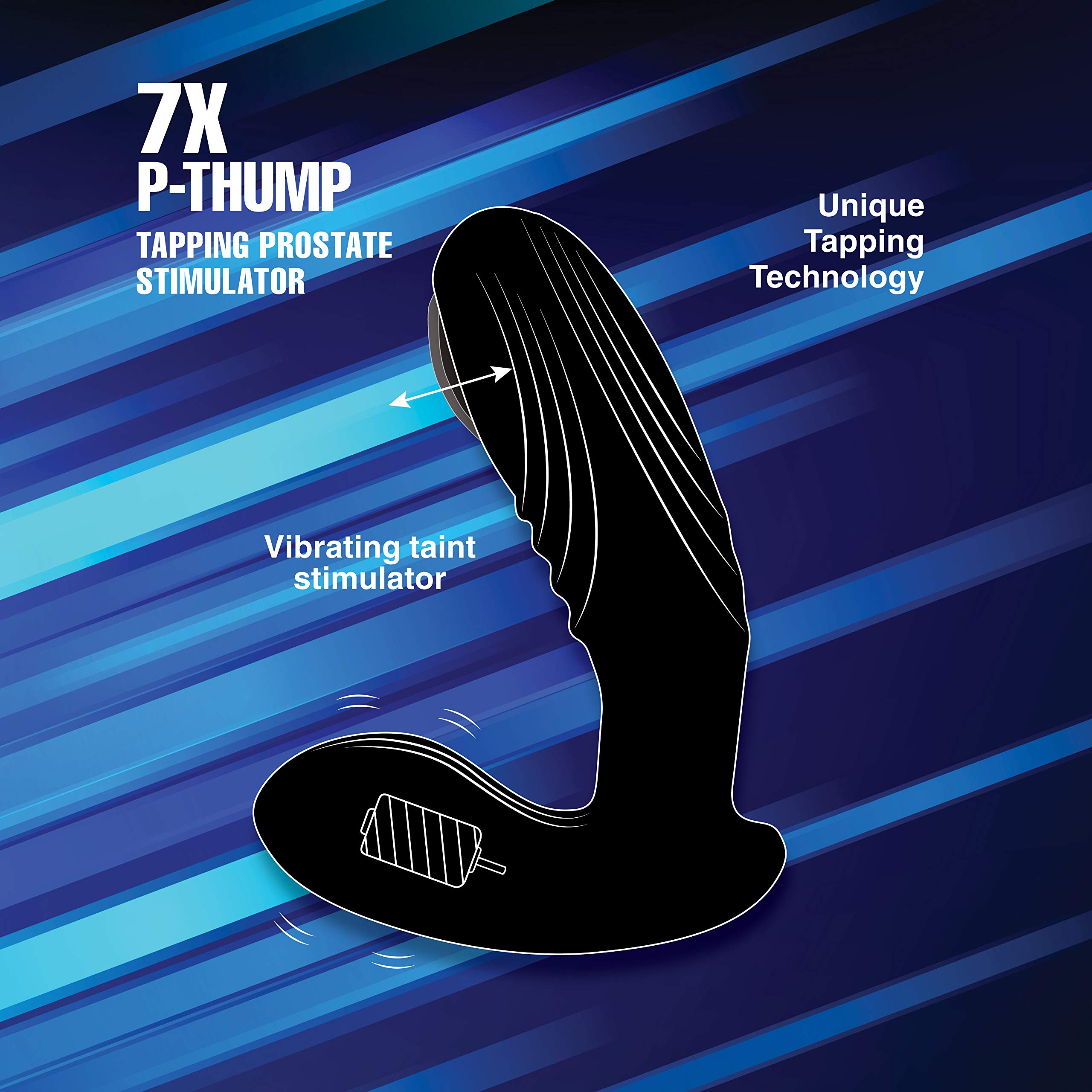 Alpha-Pro P-Thump Prostate Vibrator With Remote Control - 260 g