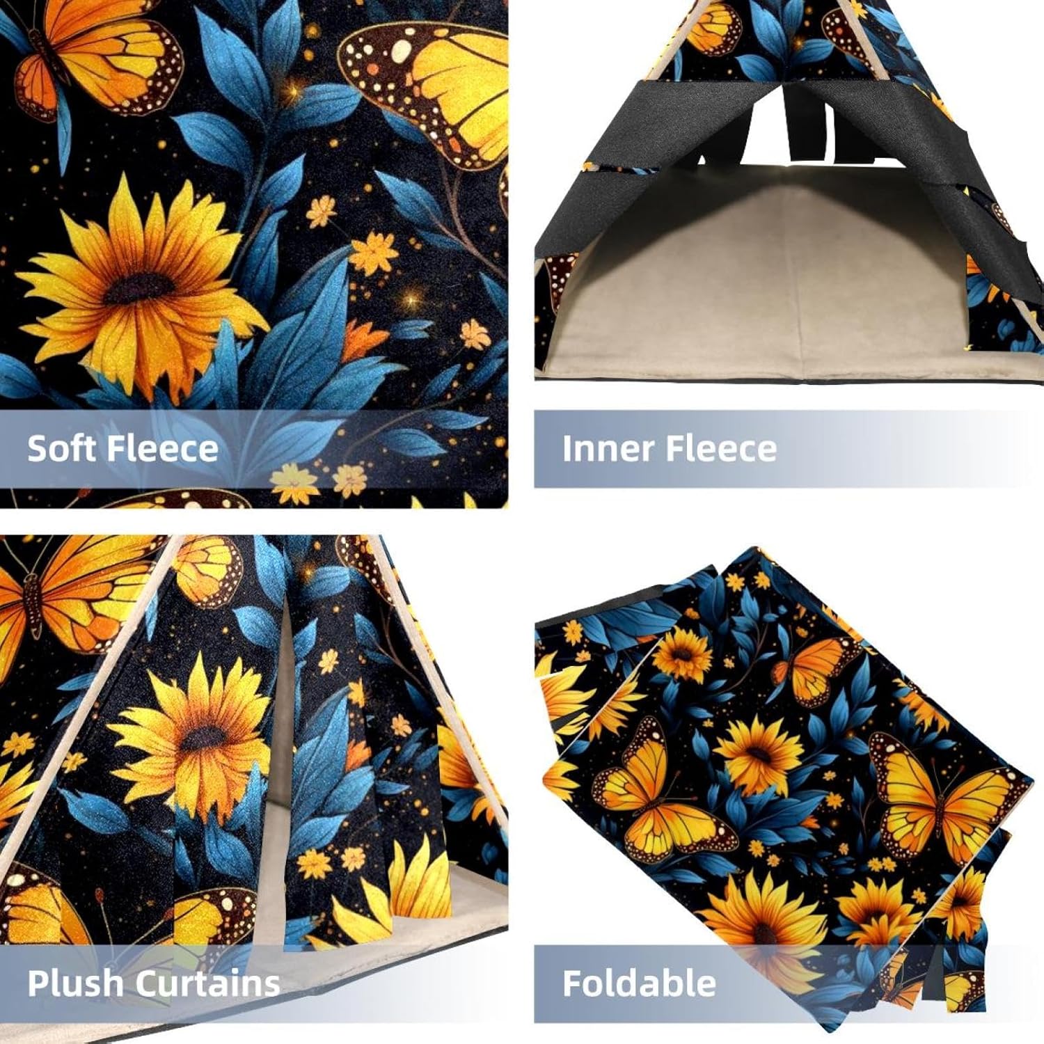 MAgiLL Guinea Pig Bed, Comfortable Hamster House, Hiding Place for Small pet Animals, Folding Bed nest, Suitable for Short Rabbits, Rabbits, Ferrets, mice, Hedgehogs, Chinchillas