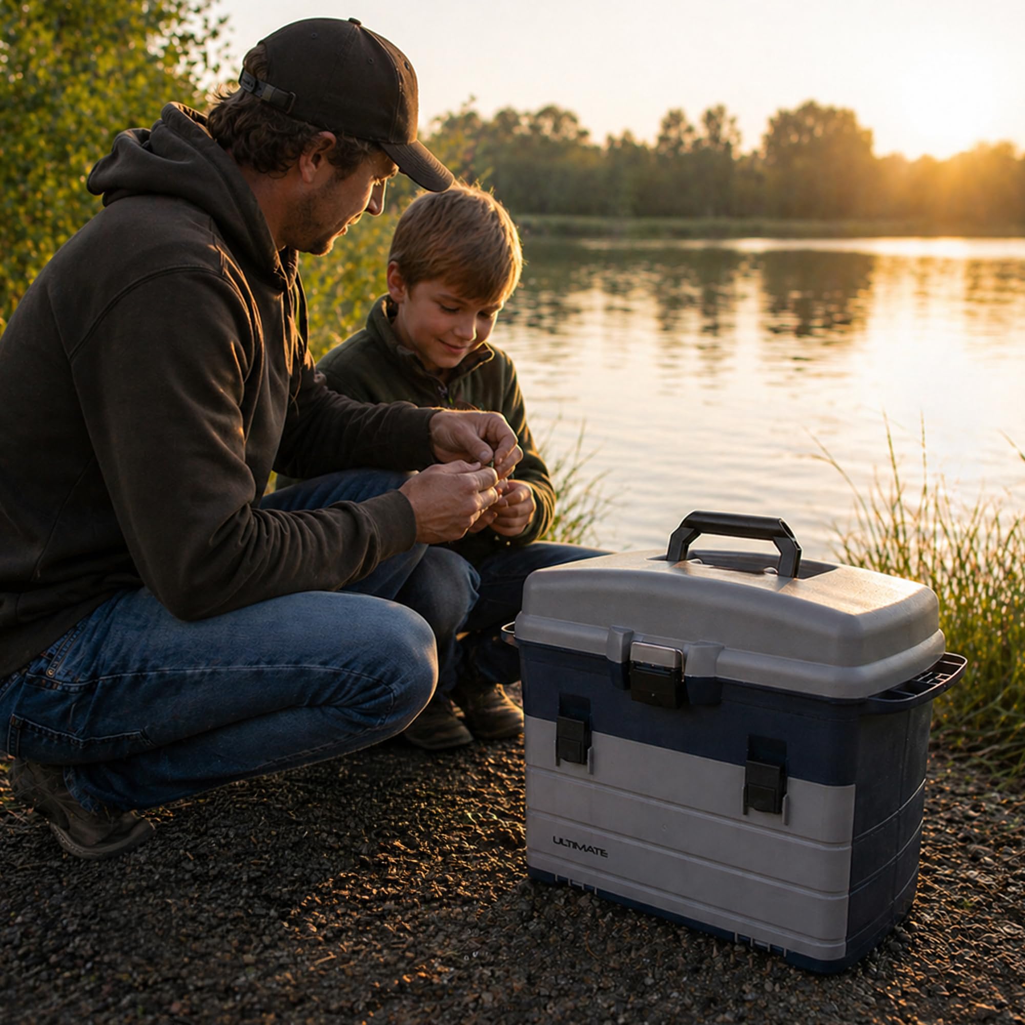 Coffre De Rangement Ultimate XL Avec 3 Boîtes - Mallette De Pêche