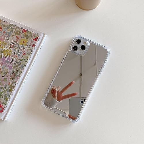 Funda diseñada para iPhone 11 Pro, funda con espejo para niñas y mujeres protector de cuatro esquinas a prueba de golpes cubierta protectora de