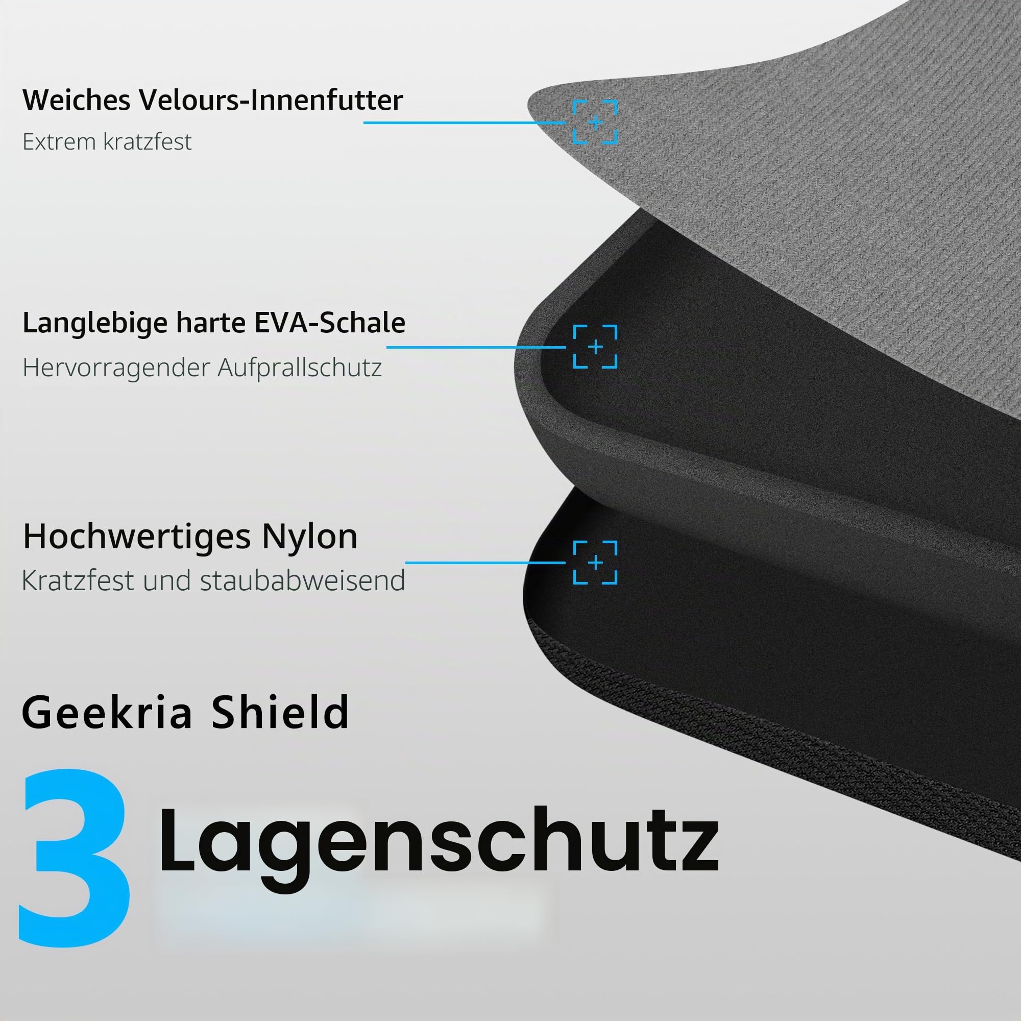 GEEKRIA Hartschalen-Reisekoffer, Schutz-Eva-Tasche kompatibel mit Blackmagic Design Davinci Resolve Speed Editor, Davinci Resolve 17 Studio (Dunkelgrau)
