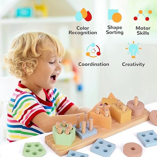 Miniatura 2 de Juguetes Montessori para niños pequeños de 1 a 3 años, juguete educativo de aprendizaje para niños de 1 a 4 años, regalos para niños y niñas,