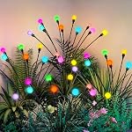 Lumières de jardin solaire,20 LED Lumières de jardin à lueurs solaires à balai Étanche à l'extérieur, Lumières décoratives d'extérieur à lueur de feu, Cadeaux de jardinage de jardin (2 Boîte multicolore)