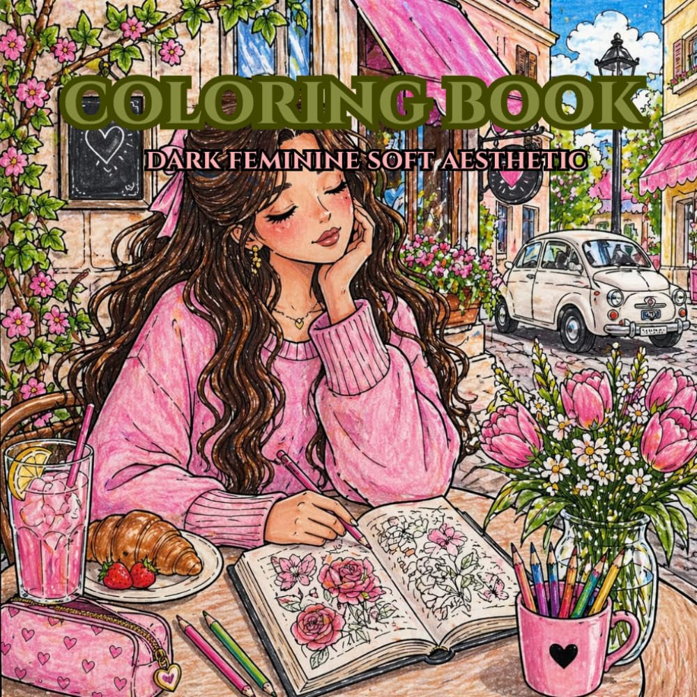 Dark Feminine Soft Aesthetic Coloring Book: A Soothing Escape into Moody Beauty | Relaxing and Beautiful designs of feminine lifestyle