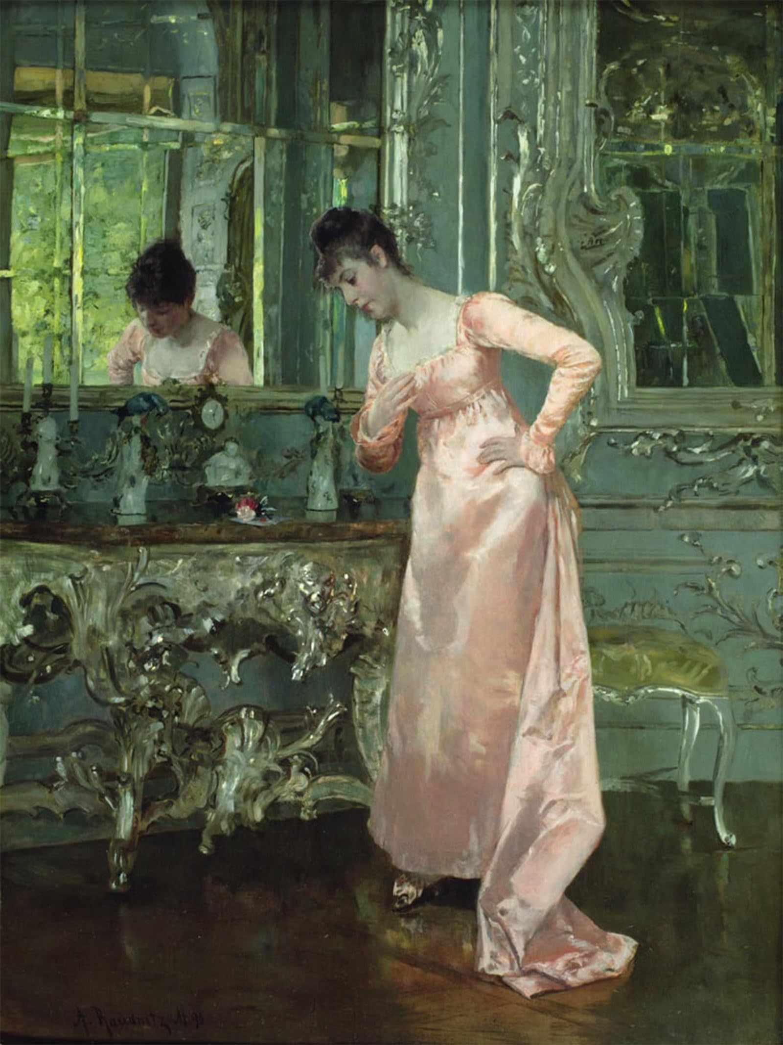 La Rose d'Albert Raudnitz tableau impressions d'art mural de qualité premium 60x90