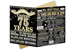 Nostalgic 1949 Birthday Gifts for Men: Grand 75th Birthday Decorations for Him