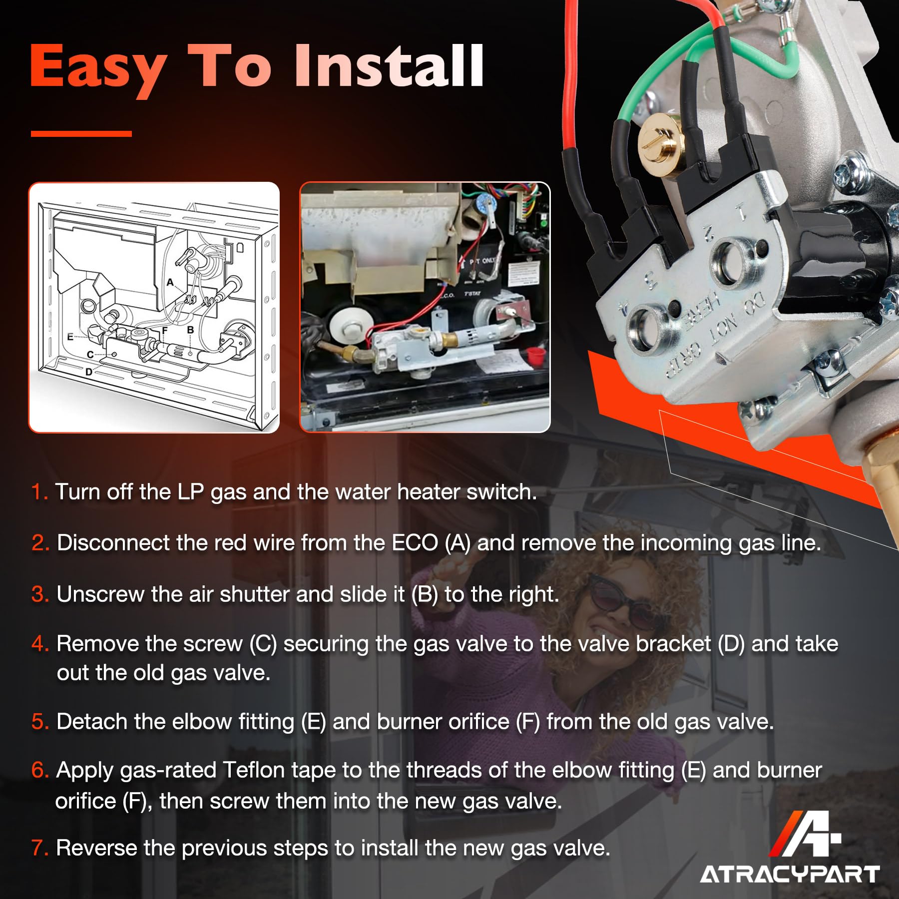 Atwood Hot Water Heater G6a 4e Gas Valve Gas Water Heater Sell ATWOOD 93321  GAS VALVE 6-10 GALLON