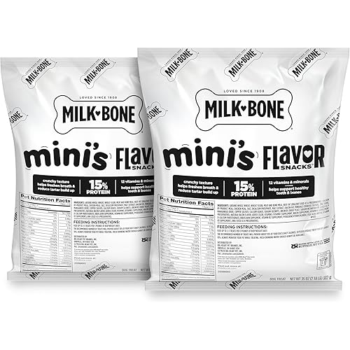 Milk-Bone Mini's Flavor Snacks Dog Treats, 35 Ounce Refill Packs (Pack of 2)