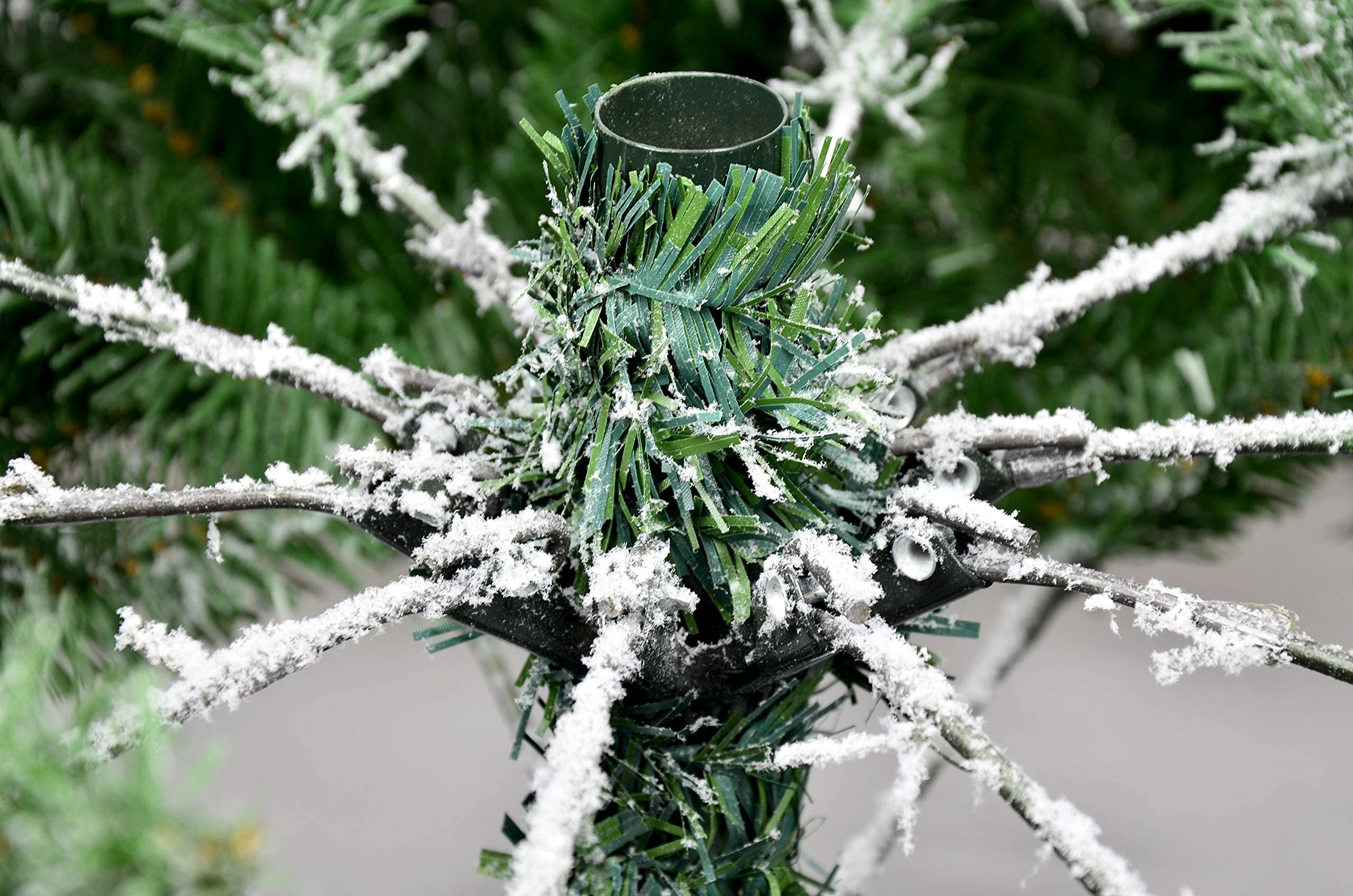 BOP Albero Di Natale Innevato Con Pigne Dafne 240 Cm, Con Borsa Omaggio, Molto Folto E Realistico, Sistema Automatico Di Apertura A Ombrello, Fogliame in PVC e PP, Albero Artificiale Floccato