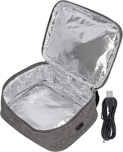 Fiambrera con calefacción USB, versátil lonchera eléctrica, bolsa calentadora impermeable de tela Oxford, bolsa térmica térmica para picnic al aire Fiambrera con calefacción USB, versátil lonchera eléctrica, bolsa calentadora impermeable de tela Oxford, bolsa térmica térmica para picnic al aire