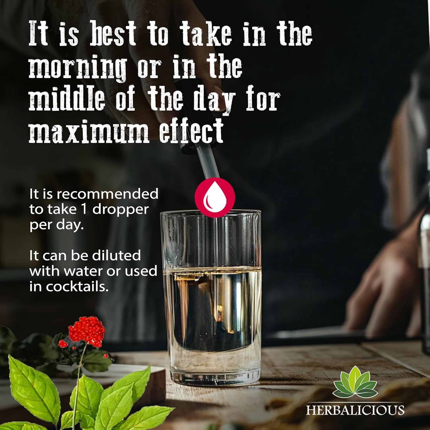 Red Korean Panax Ginseng Liquid Drops with L-Tryptophan, Ashwagandha & Ginkgo – Herbal Adaptogen Blend for Daily Wellness – Alcohol Free Liquid Supplement – 4 fl oz (120 mL) - Image 6