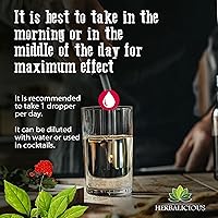 Vista 6 de Red Korean Panax Ginseng - Gotas líquidas con L-triptófano, Ashwagandha y ginkgo - Mezcla de adaptógenos herbales para el bienestar diario