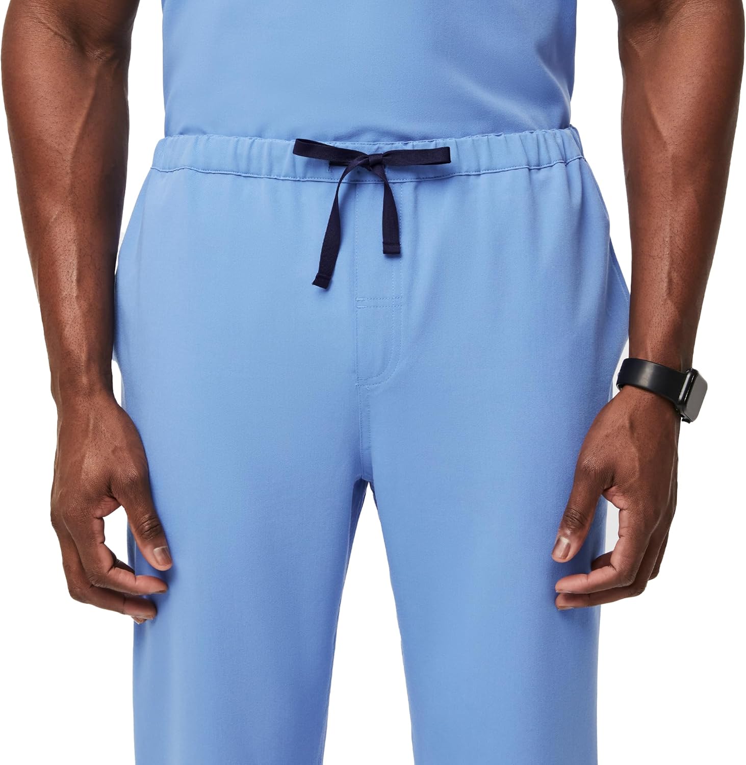 FIGS Pisco Basic Scrub Pants for Men — Structured Fit, Straight Leg, 4 Pockets, Anti-Wrinkle – Ceil Blue, XXL Short - Image 2