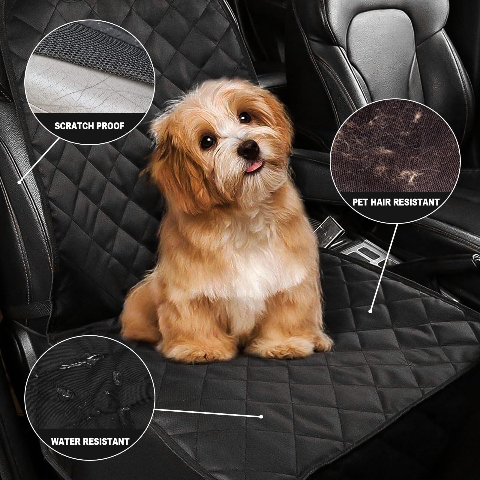 Telo Auto per Cani per Jeep Wrangler JL 4XE 2021 2022 2023 2024，Protezione Sedile Auto Cane Resistente all'Acqua, Telo Coprisedile Auto Cane Anteriore Antiscivolo