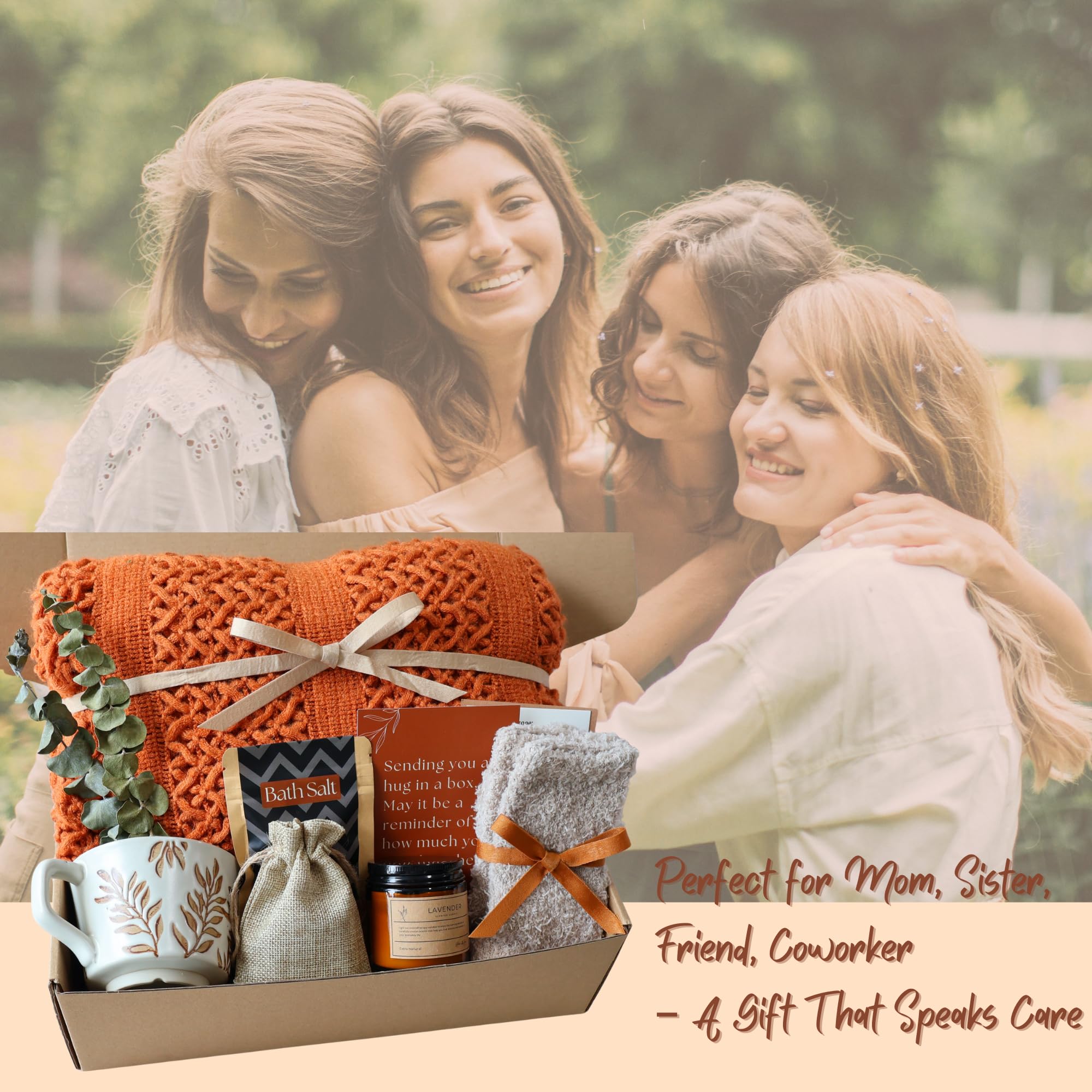 Get Well Soon Cesti regalo per le donne – Pacchetto di cura per le donne dopo l'intervento chirurgico, regalo di compleanno, scatola regalo per la cura di sé, abbraccio confortevole in una scatola