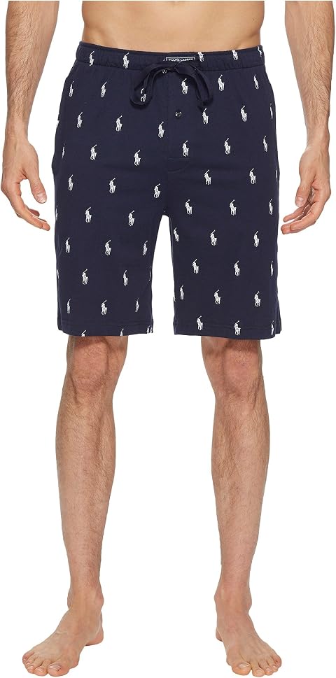 Мужские трикотажные шорты для сна Polo Ralph Lauren, цвет: Тёмно-синий