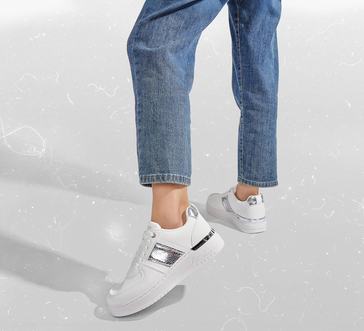 TIMEJOY Women's Platform Fashion Sneakers Retro Casual Walking Tennis Shoes Low Top Lace Up Comfort Non Slip Footwear - Image 7