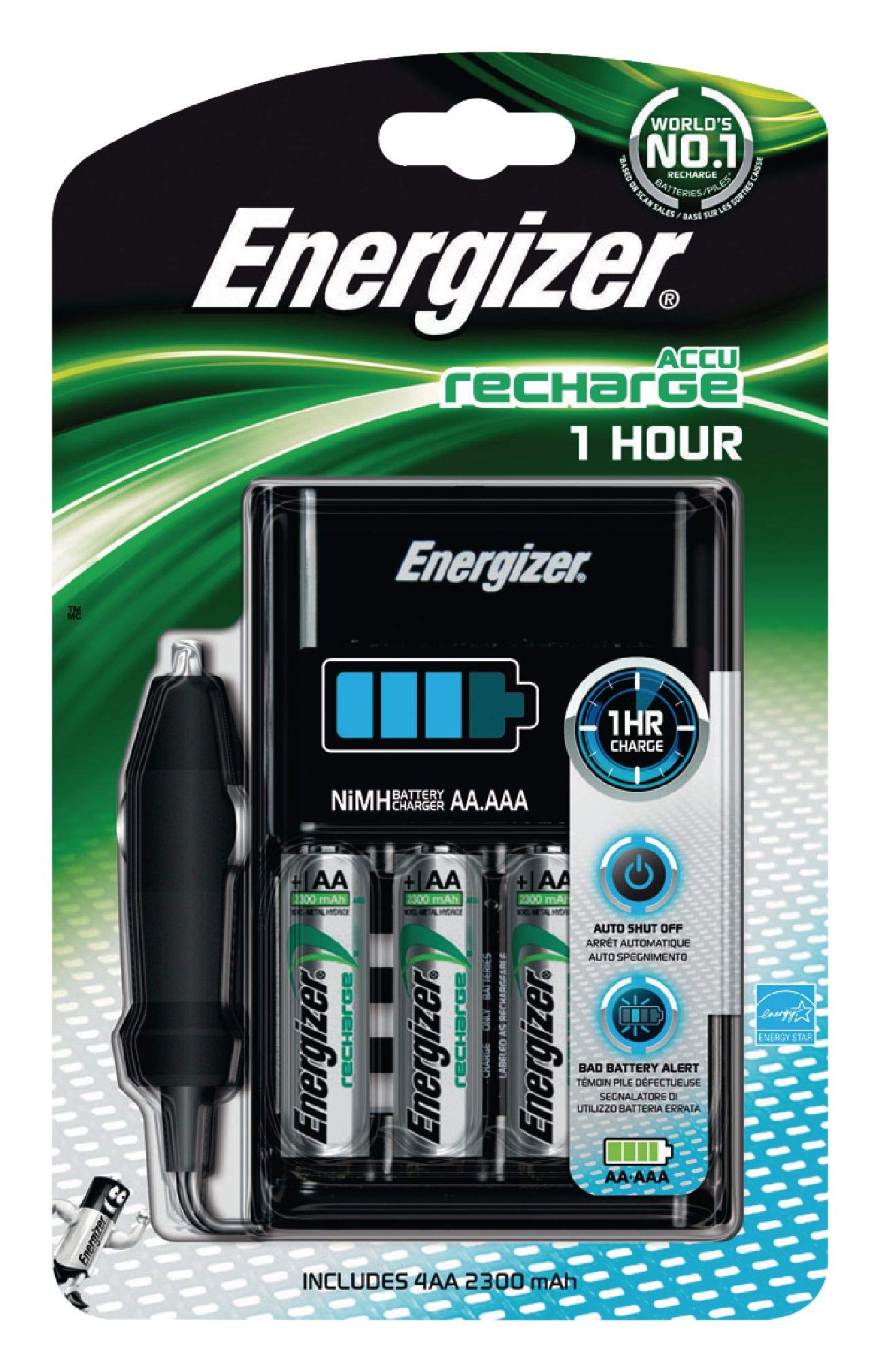 Energizer 633132 chargeur de piles + 4 piles