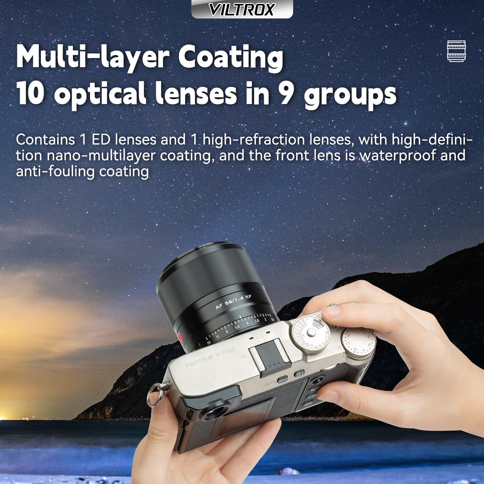 VILTROX 56mm F1.4 f/1.4 XF automática APS-C Lente Retrato para