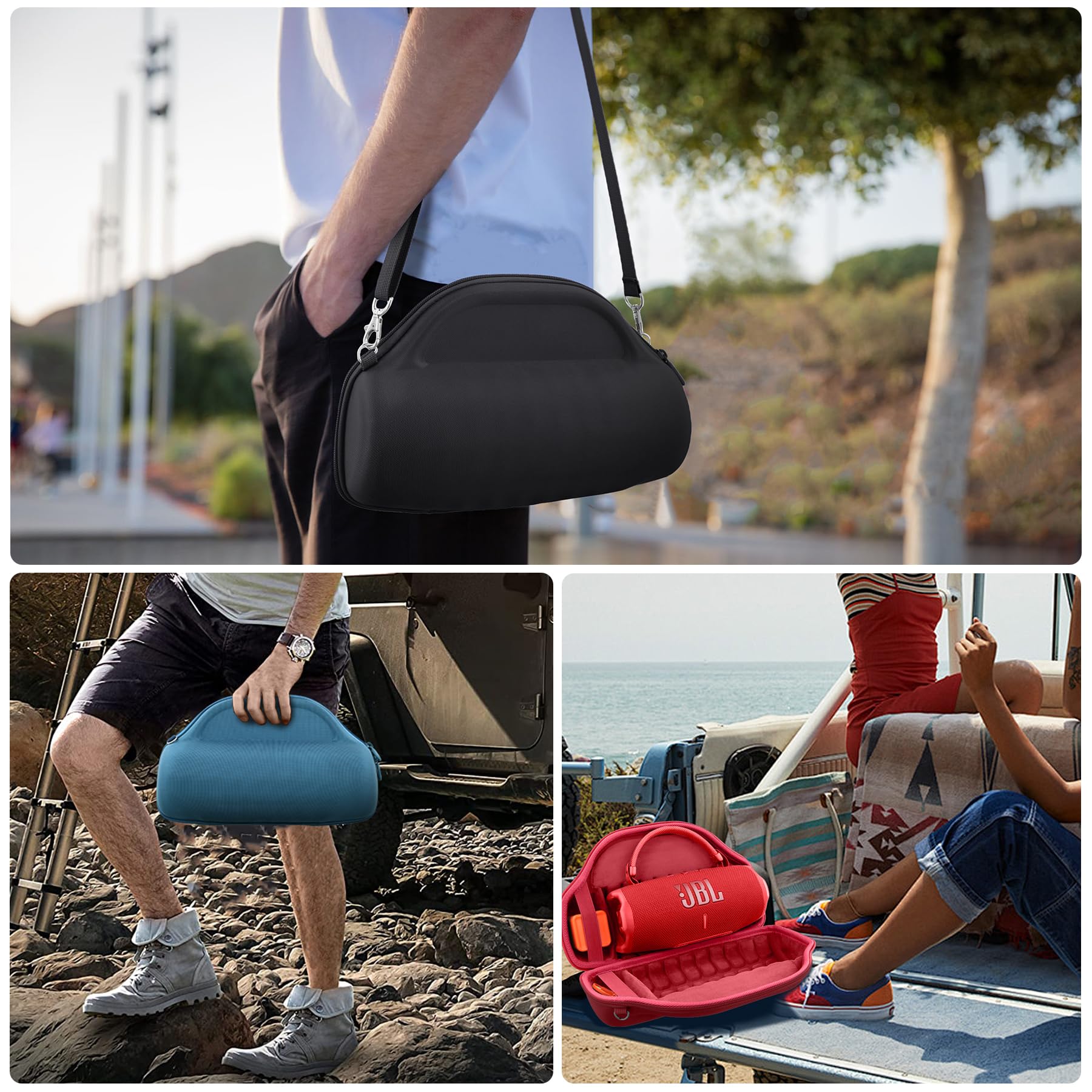 co2CREA Twarda Pokrywa Podróżna Etui Housse Coque dla JBL Charge 6 Przenośny Głośnik Bluetooth, Tylko Etui