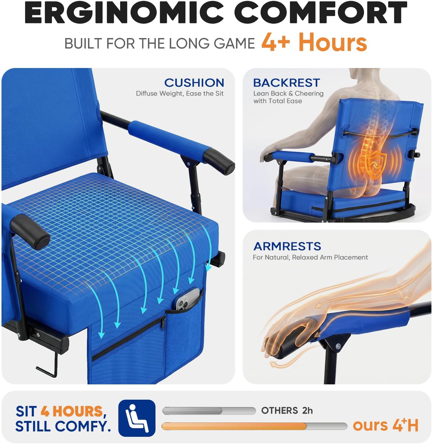 Stadium Seats with Back Support & Armrests thumbnail