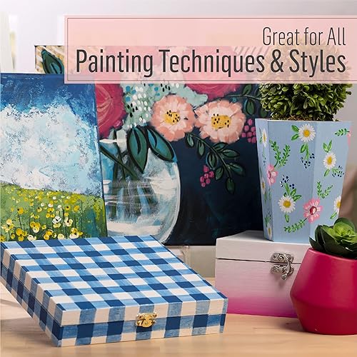 Miniatura 8 de FolkArt K901 - Pintura acrílica en varios colores (2 onzas), color blanco mimbre (Wicker White)