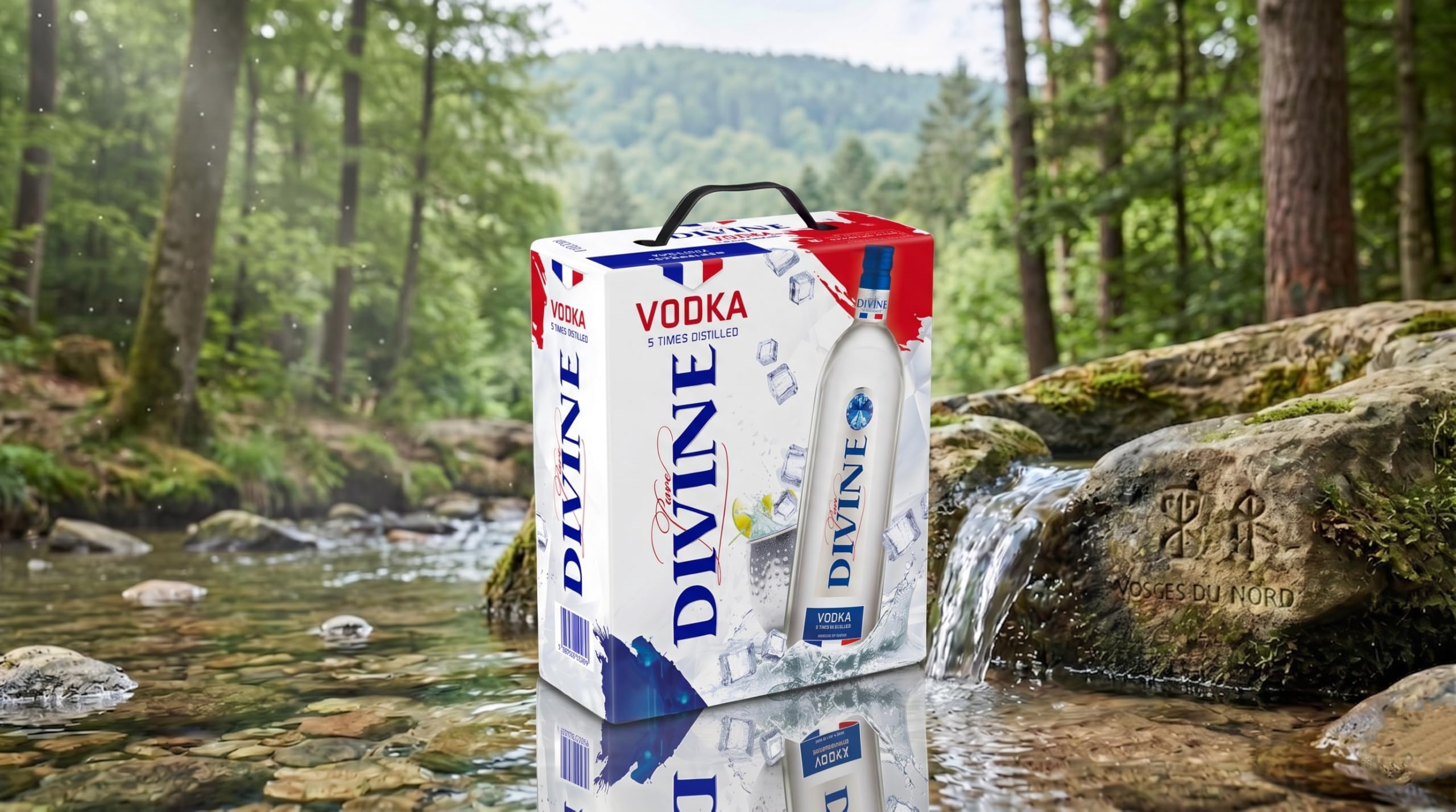Pure Divine Französischer Vodka 37.5% Vol 3 Liter Bag in Box