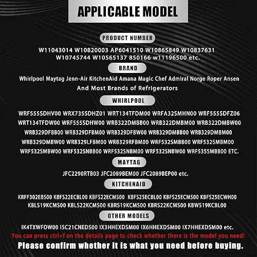 Miniatura 6 de Bombilla LED para refrigerador frigidaire W11043014 mejorada, 2 bombillas de repuesto W10565137 W11338583 w111196500 compatible con Whirlpool Maytag