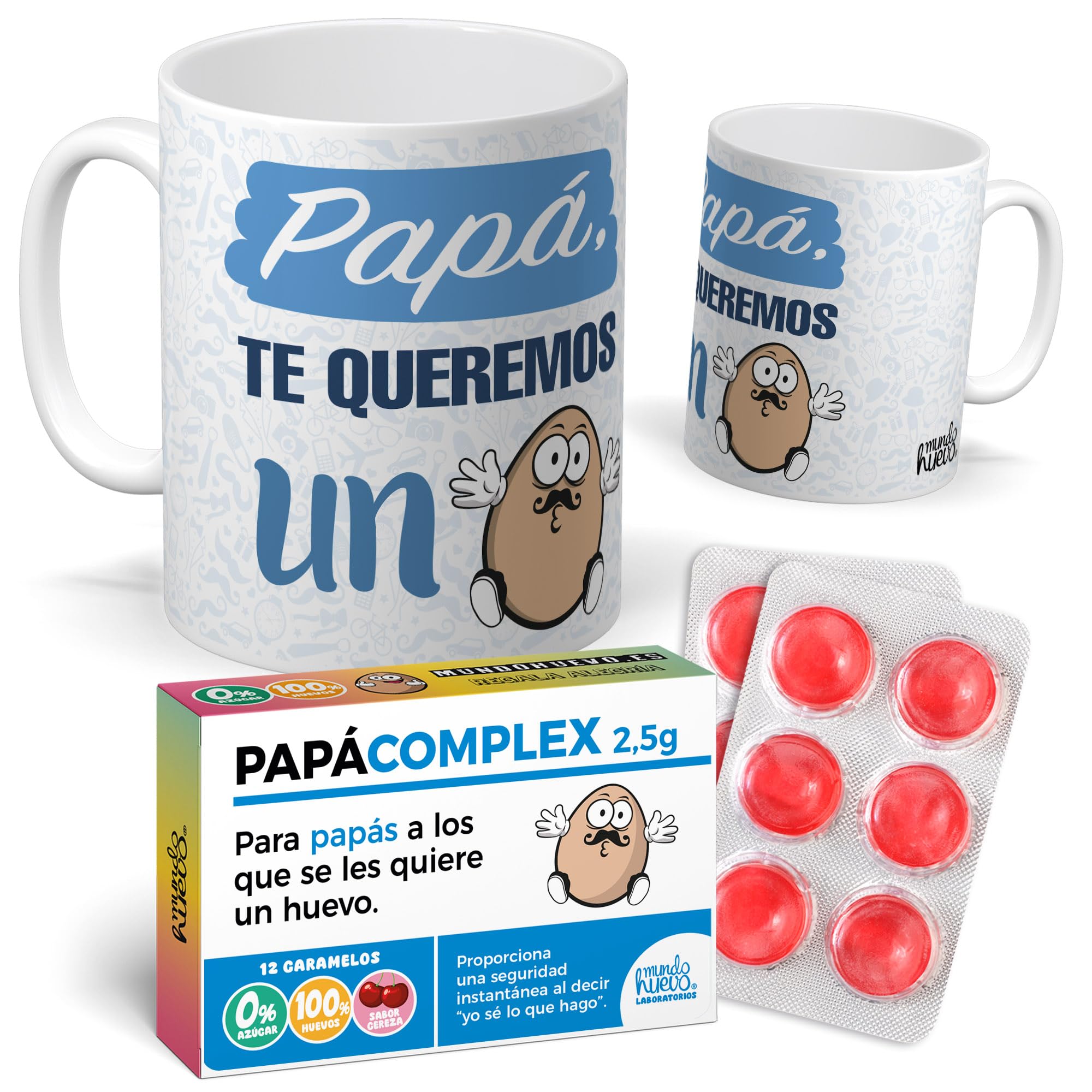 mundohuevo Taza Regalo Mamá | Taza de Cerámica + Caramelo de Mamá | Aunque a Veces ladres Eres el Mejor Padre | Detalle Original para Madres | Regalo Divertido — view 17