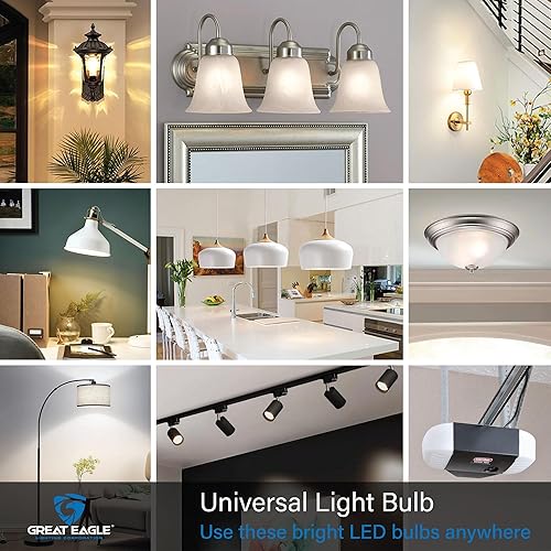 Miniatura 5 de Great Eagle Lighting Corporation Bombilla LED GU24 de 40 W, regulable, luz diurna de 5000 K, UL, 2 clavijas giratorias (paquete de 4)