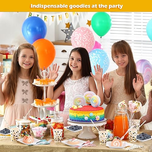 Miniatura 6 de Eaasty Juego de 800 platos de papel pequeños con tenedores de plástico de 4 pulgadas, platos de postre cuadrados desechables y tenedores