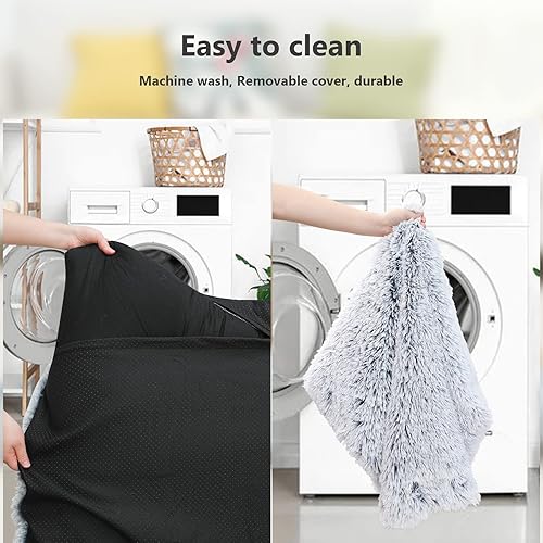 Miniatura 39 de Vonabem Cama para perro, extragrande, camas suaves de felpa para perros XL, almohadilla de jaula, lavable, 41 pulgadas de largo x 27 pulgadas