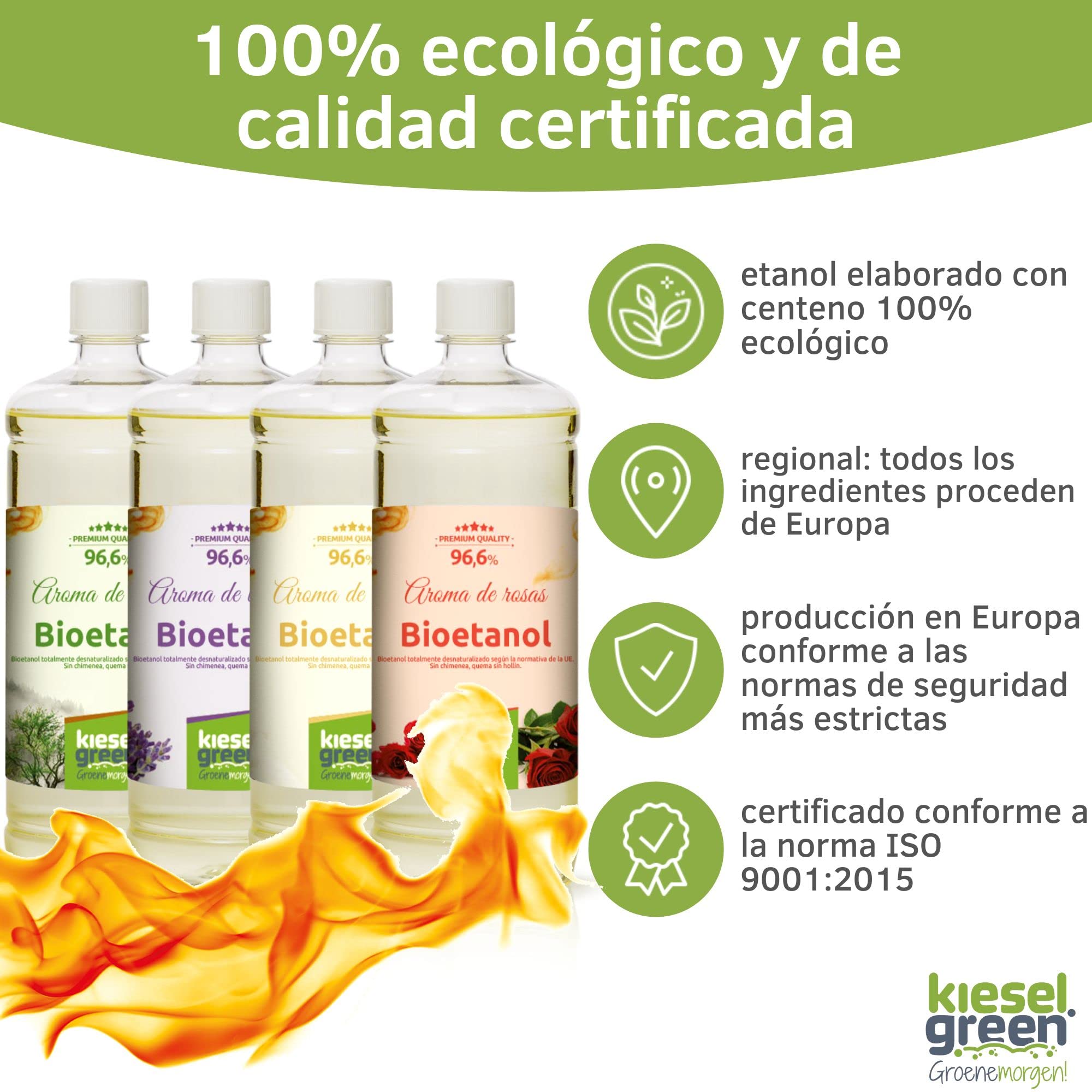 Bioetanol 12 x 1 litro con Fragancia para Chimenea de Etanol, Muchas Variedades – Bioalcohol como Fragancia de Ambiente – Estufas de Bioetanol, Biochimenea Etanol, Ethanol (M1)