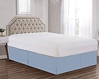 Vista 4 de Sheets & Beyond Falda de cama plisada de microfibra cepillada sólida súper suave de 14 pulgadas, con volantes (tamaño individual, beige)